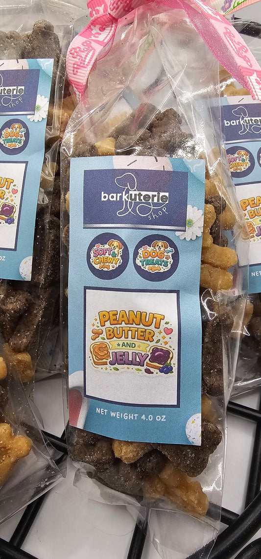 Peanut Butter & Jelly Mini Bones (Soft & Chewy)